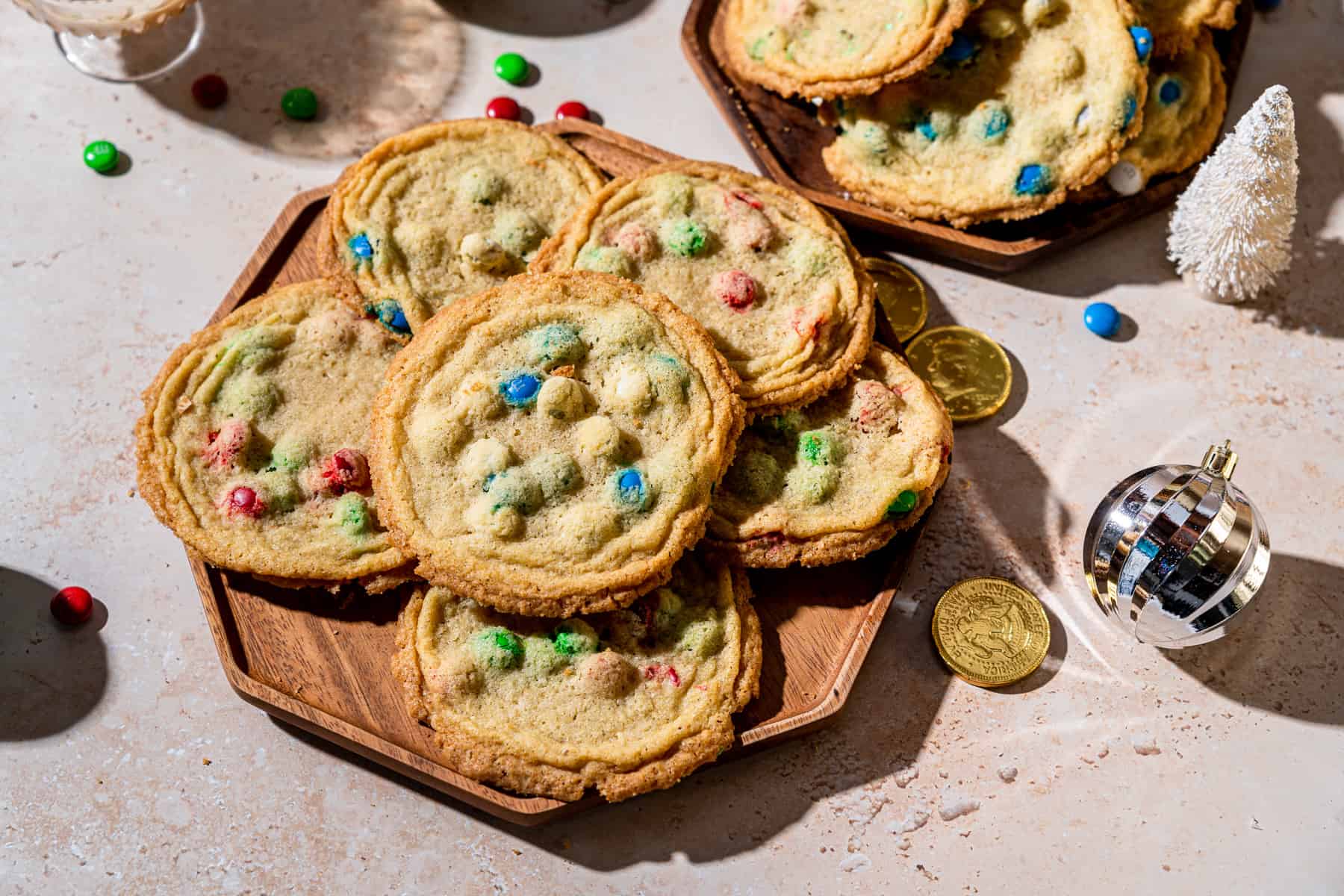 Better than Mrs. Field’s Holiday Sugar Cookies with M&Ms Leisure Fan Club